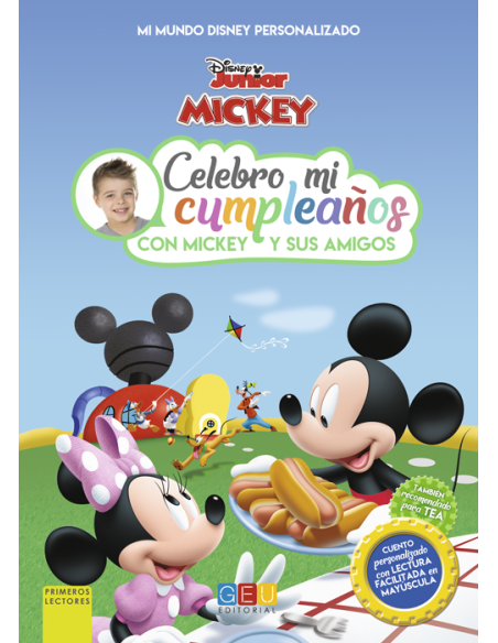 Celebro mi cumpleaños con Mickey y sus amigos Pictogramas - Personalizado