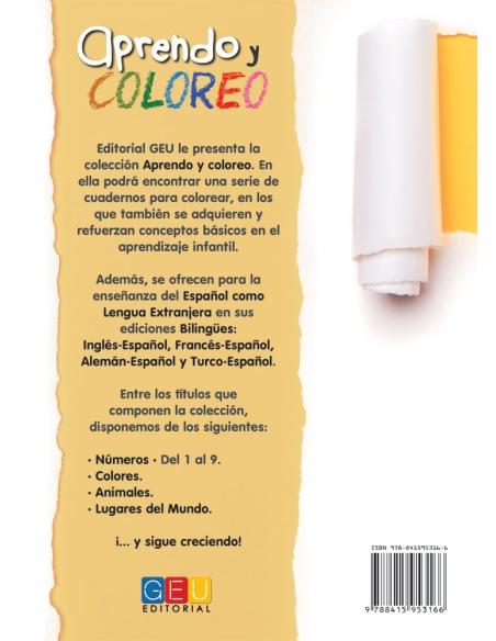 Aprendo y coloreo. Números del 1 al 9 Aprendo y coloreo. Números del 1 al 9