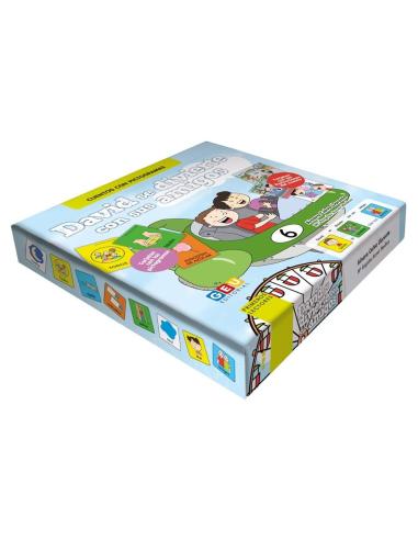 David se divierte con sus amigos · Cuento con pictogramas