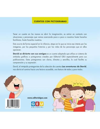 David se divierte con sus amigos · Cuento con pictogramas