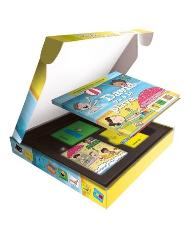 David va a la playa · Cuento con pictogramas · Caja abierta David va a la playa · Cuento con pictogramas · Caja abierta