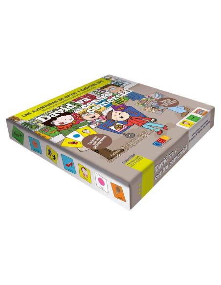 David va al centro comercial · Cuento con pictogramas