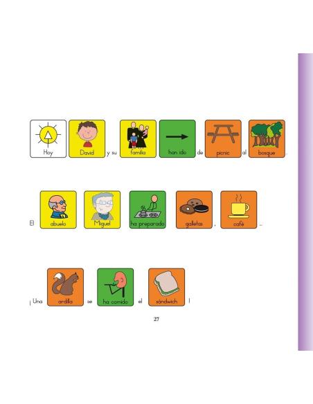 David y su familia · Cuento con pictogramas