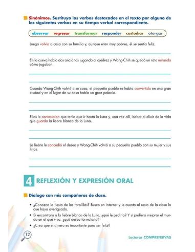 Lecturas comprensivas 1.1 · Educación Secundaria