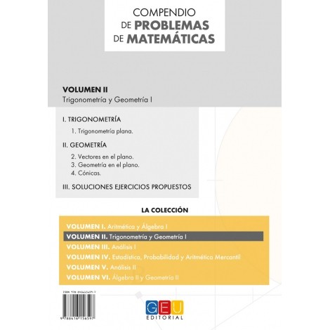 Compendio de problemas de matemáticas II. Trigonometría y Geometría I · Bachillerato Compendio de problemas de matemáticas II. Trigonometría y Geometría I · Bachillerato