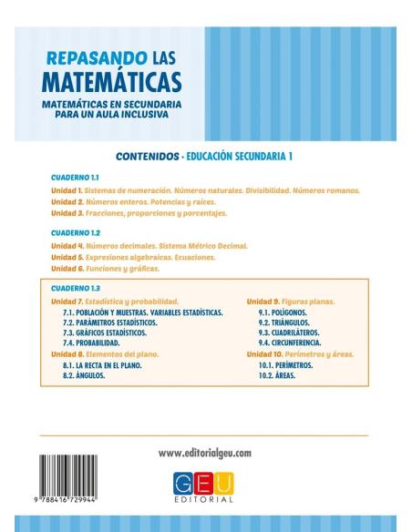 Repasando las matemáticas 1.3 · Secundaria Repasando las matemáticas 1.3 · Secundaria