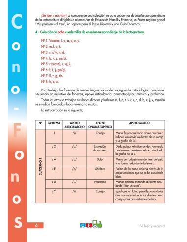 Cono-fonos 3: ¡Sé leer y escribir!