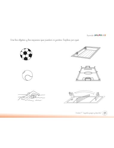 Aprendo palabras. Unidad 7: Juegos, juguetes y deportes