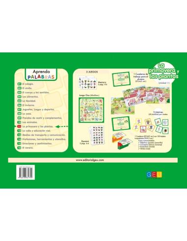 Aprendo palabras. Unidad 11: La primavera y las plantas