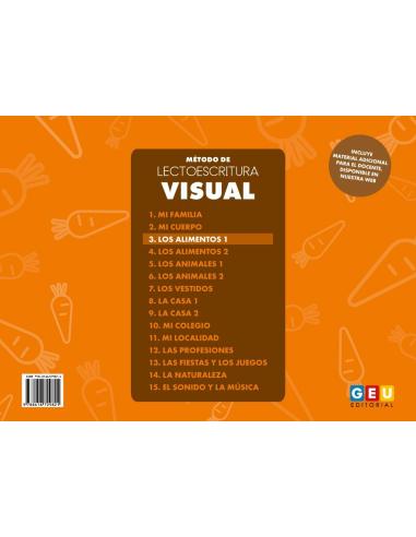 Método de lectoescritura visual 3: Los alimentos 1