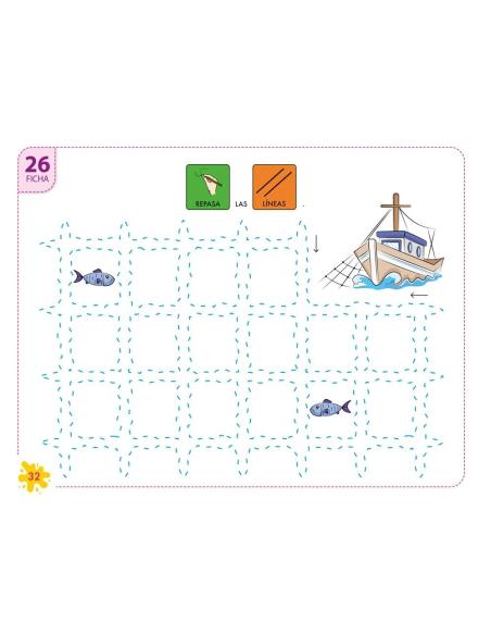 Pictocuaderno de grafomotricidad 4: Trazado de líneas horizontales, verticales y onduladas Pictocuaderno de grafomotricidad 4: Trazado de líneas horizontales, verticales y onduladas