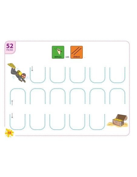 Pictocuaderno de grafomotricidad 4: Trazado de líneas horizontales, verticales y onduladas Pictocuaderno de grafomotricidad 4: Trazado de líneas horizontales, verticales y onduladas