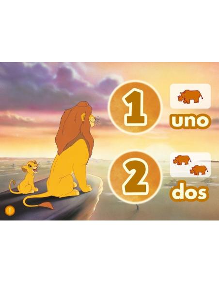 El Rey León: Números del 1 al 10 · Libro–juego (puzle)