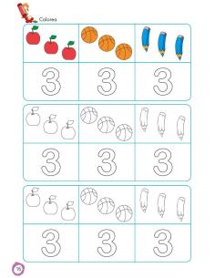 Aprendo y coloreo. Números del 1 al 9 · Numbers from 1 to 9 (español-inglés)