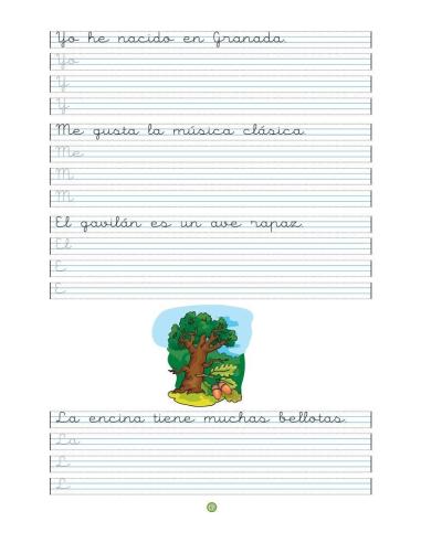 Caligrafía 9 · Pauta Montessori