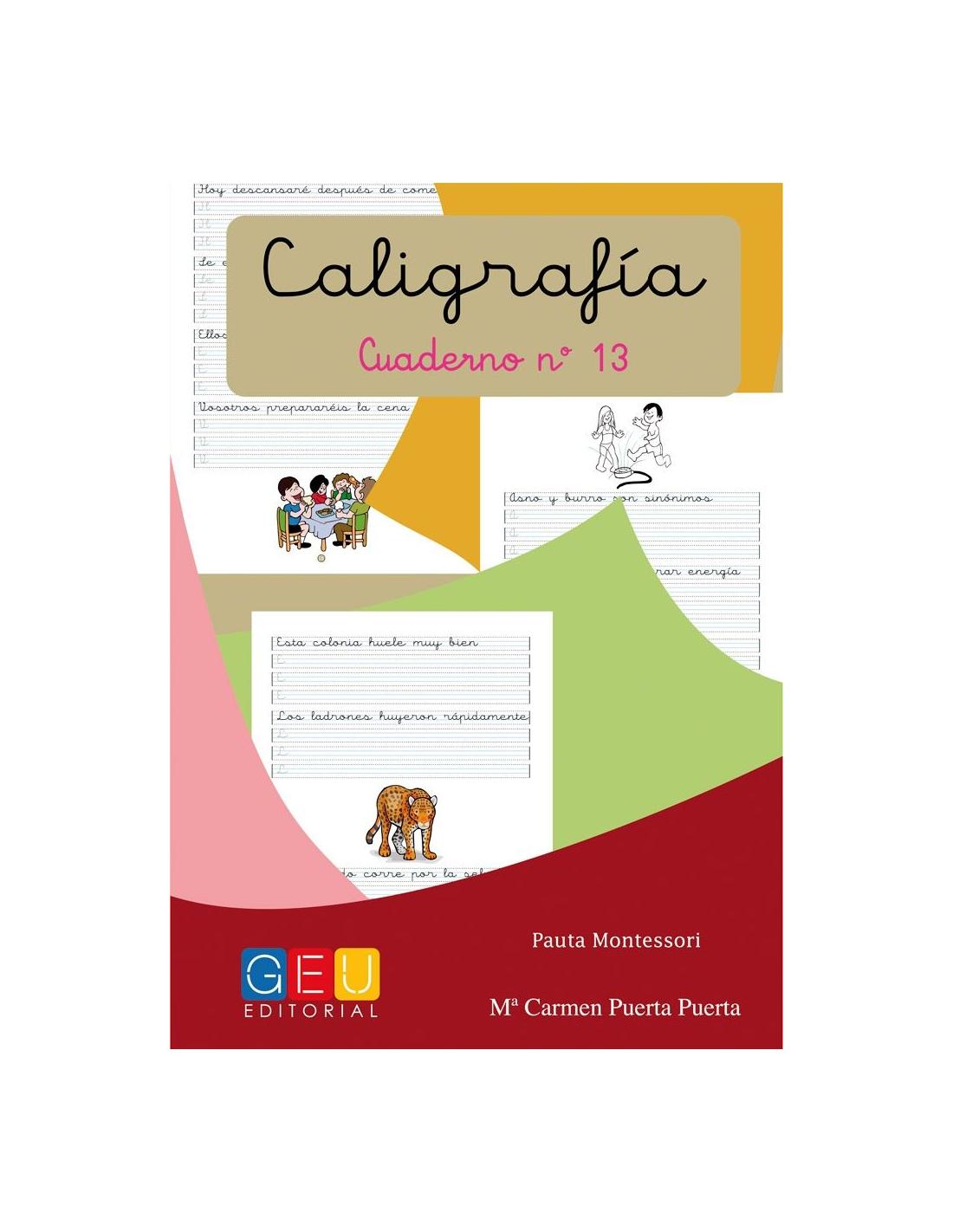 Aprender A Escribir Con Pauta Montessori: Caligrafía Iniciación A  Lectoescritura Niños - Cuaderno Caligrafía Niños - Caligrafía Pauta  Montessori 