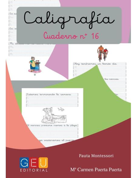 Caligrafía 16 · Pauta Montessori Caligrafía 16 · Pauta Montessori