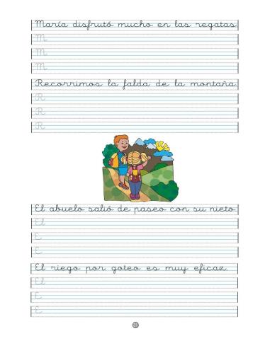 Caligrafía 16 · Pauta Montessori