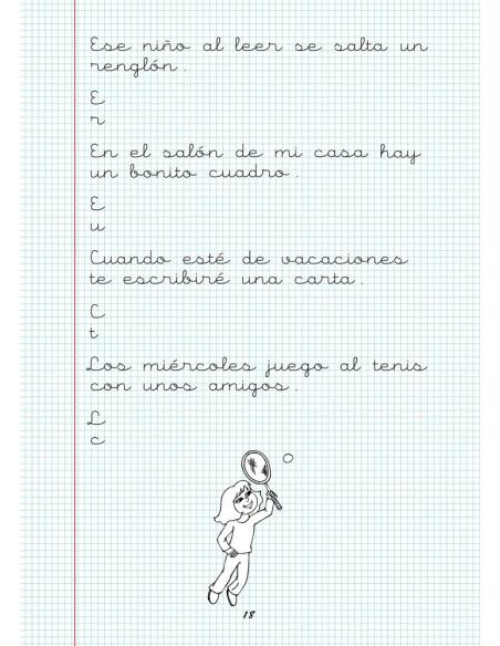 Caligrafía 16. Cuadrícula Caligrafía 16. Cuadrícula