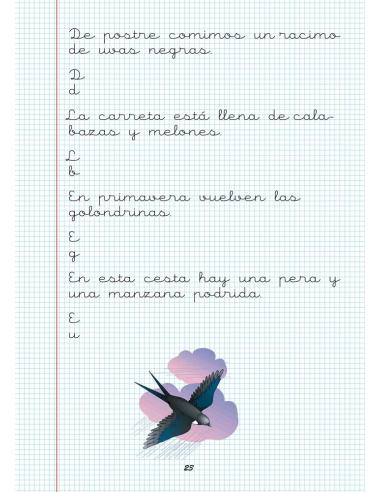 Caligrafía 18. Cuadrícula