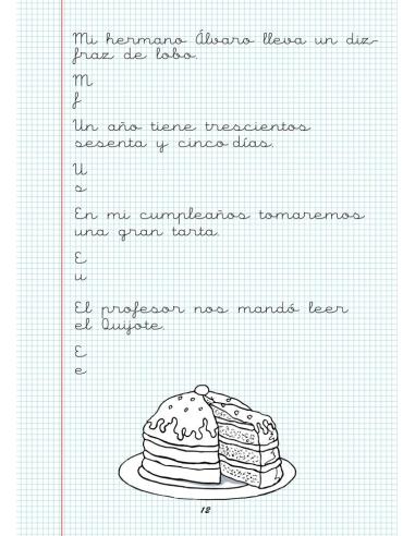 Caligrafía 18. Cuadrícula