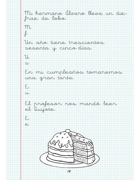 Caligrafía 18. Cuadrícula Caligrafía 18. Cuadrícula