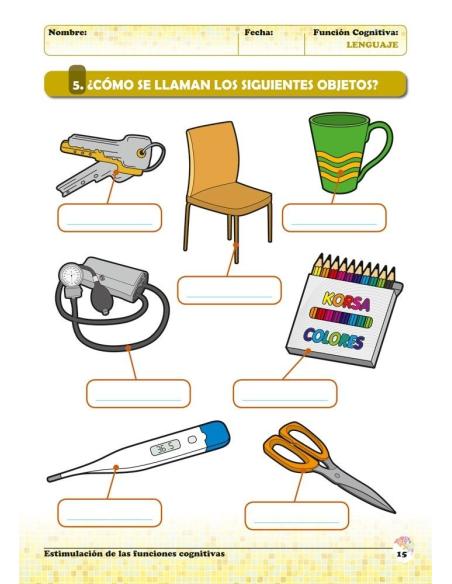 Estimulación de las funciones cognitivas. Nivel 1. Cuaderno 1: Lenguaje Estimulación de las funciones cognitivas. Nivel 1. Cuaderno 1: Lenguaje
