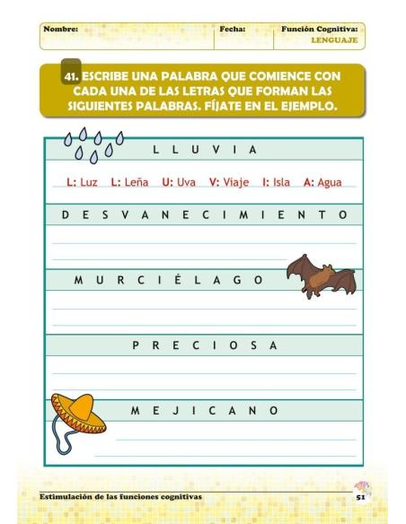 Estimulación de las funciones cognitivas. Nivel 1. Cuaderno 1: Lenguaje Estimulación de las funciones cognitivas. Nivel 1. Cuaderno 1: Lenguaje