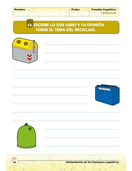 Estimulación de las funciones cognitivas. Nivel 1. Cuaderno 1: Lenguaje Estimulación de las funciones cognitivas. Nivel 1. Cuaderno 1: Lenguaje