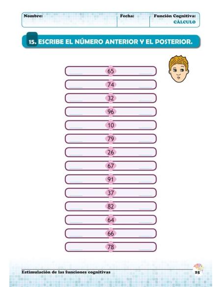Estimulación de las funciones cognitivas. Nivel 1. Cuaderno 2: Cálculo Estimulación de las funciones cognitivas. Nivel 1. Cuaderno 2: Cálculo