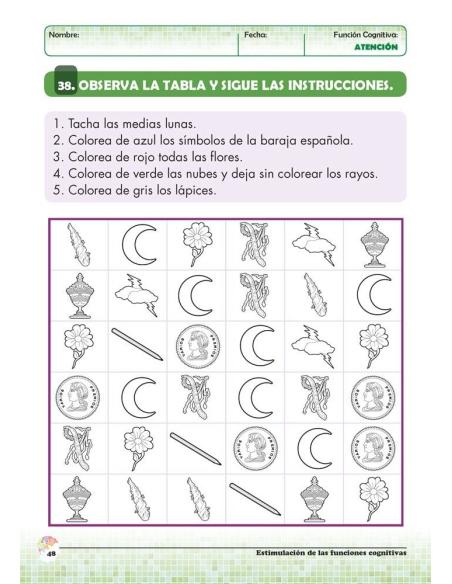 Estimulación de las funciones cognitivas. Nivel 1. Cuaderno 4: Atención Estimulación de las funciones cognitivas. Nivel 1. Cuaderno 4: Atención