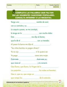 Estimulación de las funciones cognitivas. Nivel 1. Cuaderno 5: Memoria 2