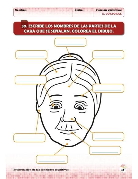 Estimulación de las funciones cognitivas. Nivel 1. Cuaderno 6: Esquema corporal Estimulación de las funciones cognitivas. Nivel 1. Cuaderno 6: Esquema corporal