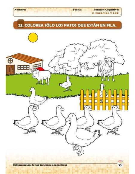 Estimulación de las funciones cognitivas. Nivel 1. Cuaderno 7: Percepción espacial y Lateralidad