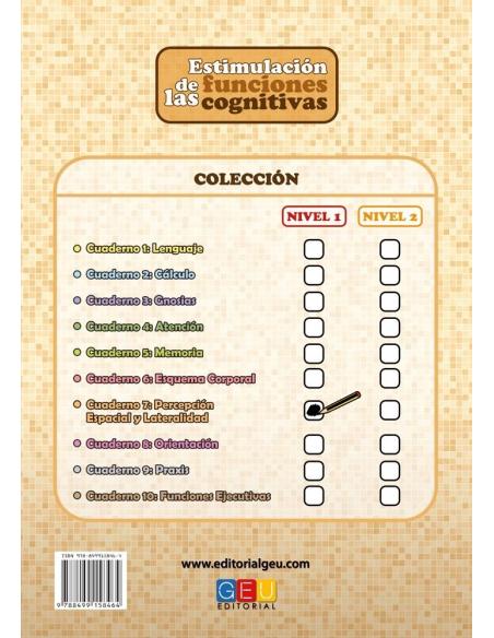 Estimulación de las funciones cognitivas. Nivel 1. Cuaderno 7: Percepción espacial y Lateralidad