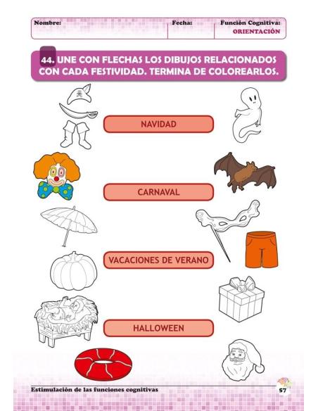 Estimulación de las funciones cognitivas. Nivel 1. Cuaderno 8: Orientación Estimulación de las funciones cognitivas. Nivel 1. Cuaderno 8: Orientación