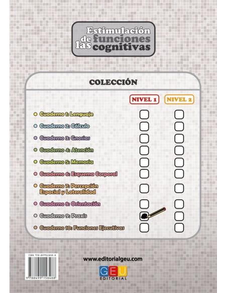 Estimulación de las funciones cognitivas. Nivel 1. Cuaderno 9: Praxis