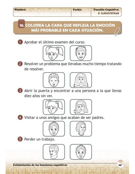 Estimulación de las funciones cognitivas. Nivel 1. Cuaderno 10: Funciones ejecutivas Estimulación de las funciones cognitivas. Nivel 1. Cuaderno 10: Funciones ejecutivas