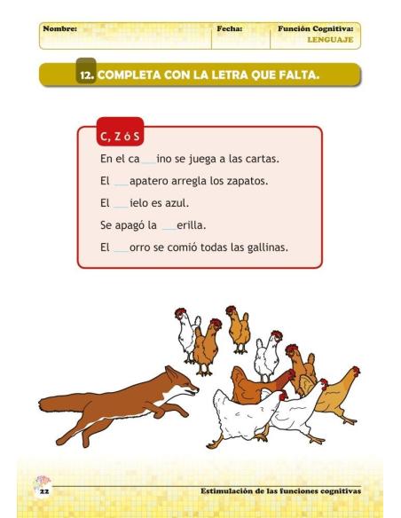 Estimulación de las funciones cognitivas. Nivel 2. Cuaderno 1: Lenguaje Estimulación de las funciones cognitivas. Nivel 2. Cuaderno 1: Lenguaje