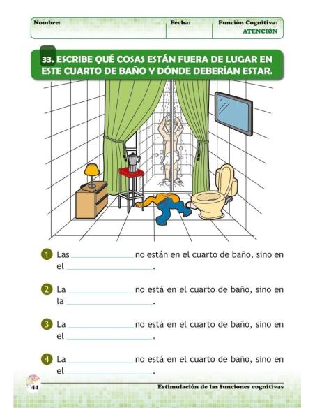 Estimulación de las funciones cognitivas. Nivel 2. Cuaderno 4: Atención Estimulación de las funciones cognitivas. Nivel 2. Cuaderno 4: Atención