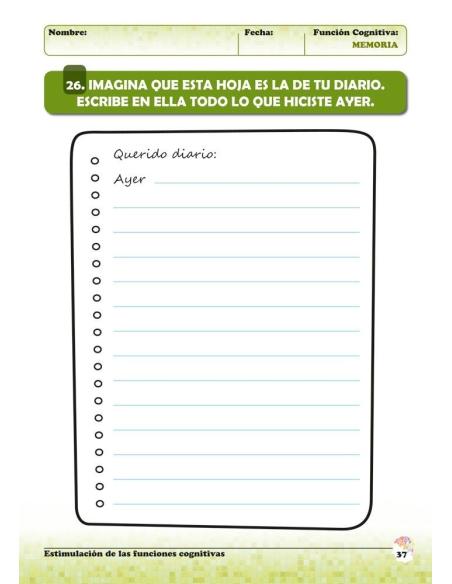 Estimulación de las funciones cognitivas. Nivel 2. Cuaderno 5: Memoria Estimulación de las funciones cognitivas. Nivel 2. Cuaderno 5: Memoria
