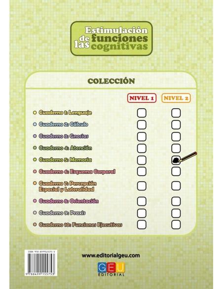 Estimulación de las funciones cognitivas. Nivel 2. Cuaderno 5: Memoria Estimulación de las funciones cognitivas. Nivel 2. Cuaderno 5: Memoria