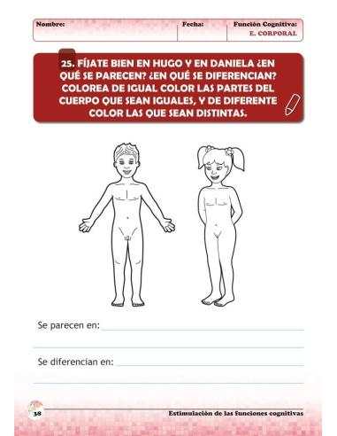 Estimulación de las funciones cognitivas. Nivel 2. Cuaderno 6: Esquema corporal