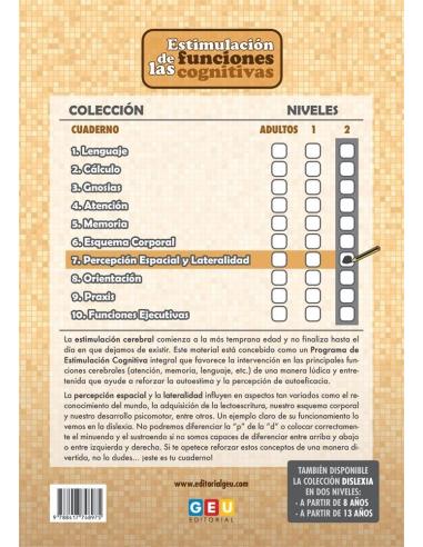 Estimulación de las funciones cognitivas. Nivel 2. Cuaderno 7: Percepción espacial y Lateralidad