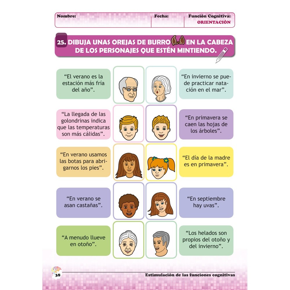 Estimulación de las funciones cognitivas. Nivel 2. Cuaderno 8: Orientación