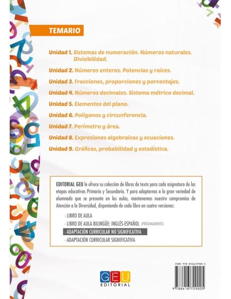 Matemáticas 1. Educación Secundaria. Programa de refuerzo