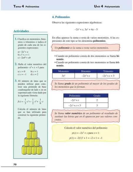 Matemáticas 2. Bilingüe (español-inglés) · Educación Secundaria Matemáticas 2. Bilingüe (español-inglés) · Educación Secundaria