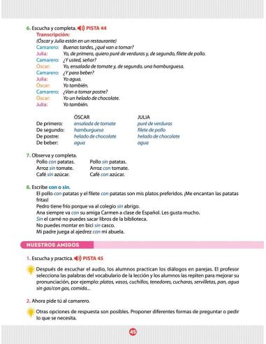 Español entre amigos. Guía del profesor. Curso 2 · Nivel A1