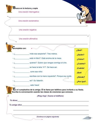 Valentín · Aprendizaje de la Lengua española