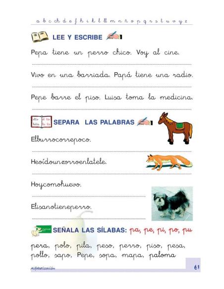 Alfabetización. Proyecto Integra Junior